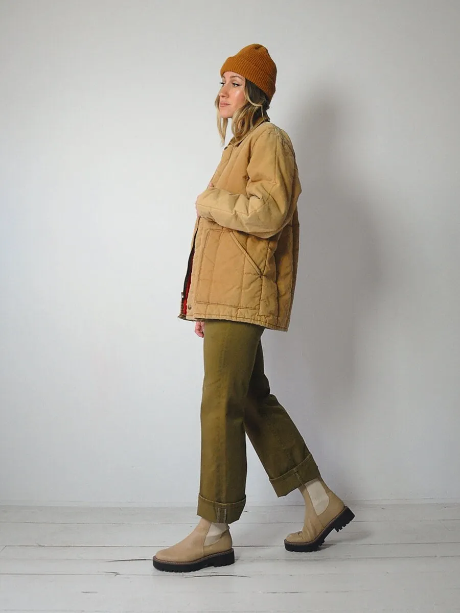 1970's Key Quilted Canvas Chore Coat