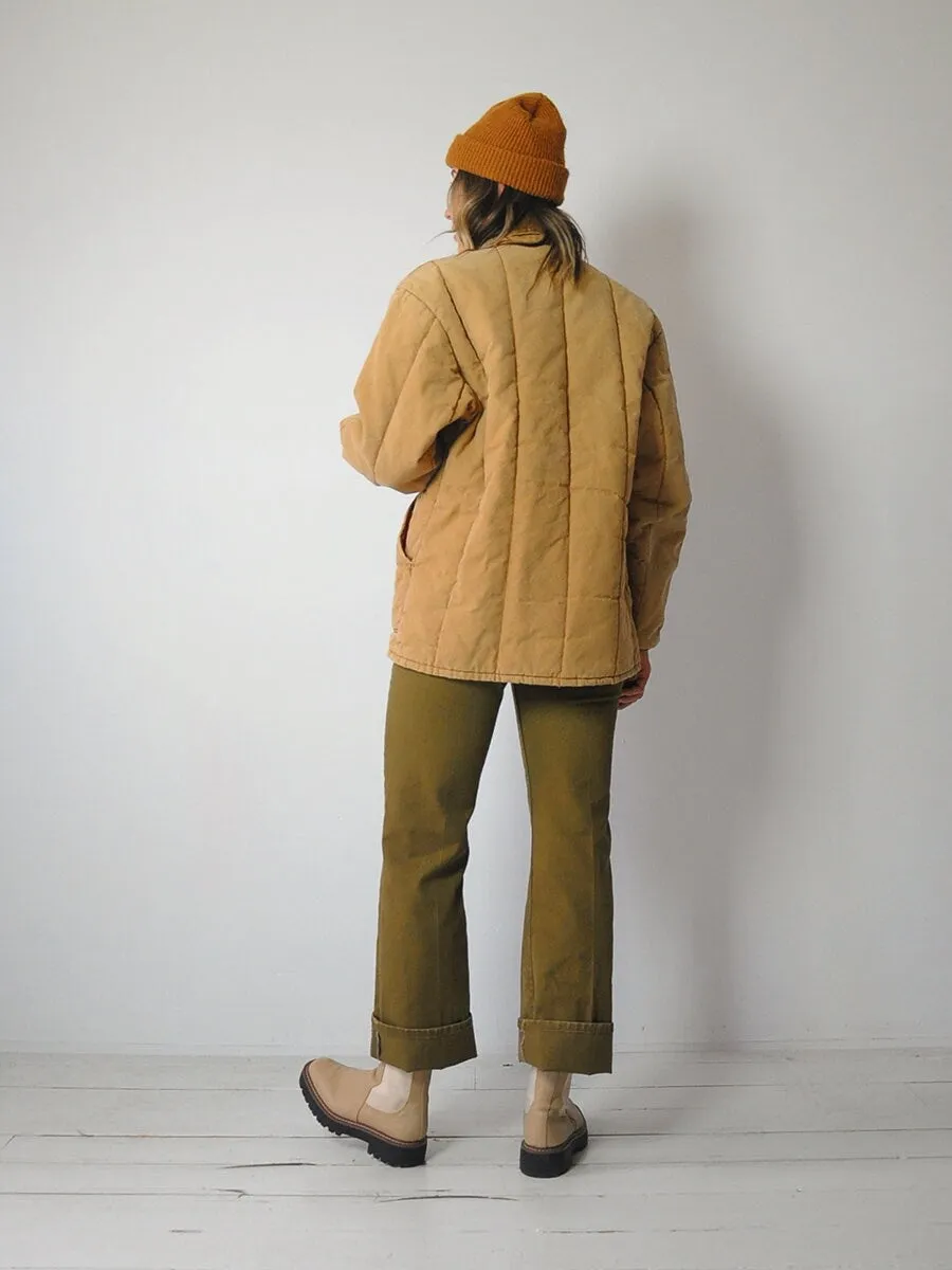 1970's Key Quilted Canvas Chore Coat