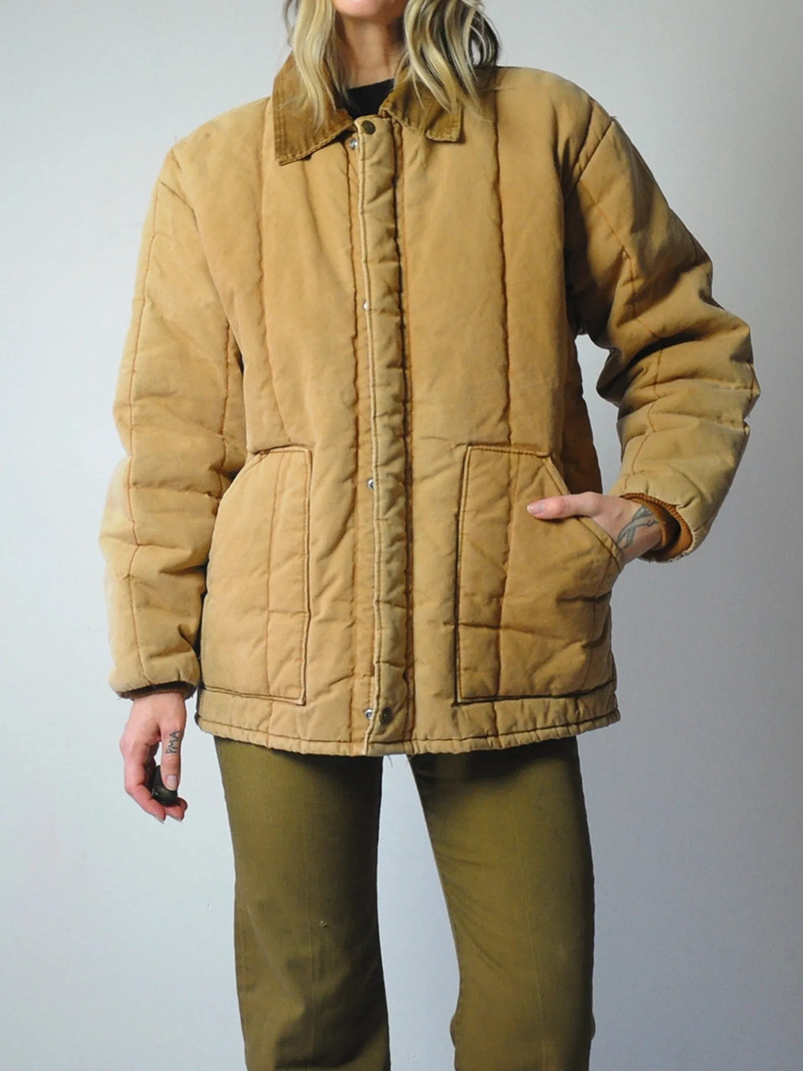 1970's Key Quilted Canvas Chore Coat