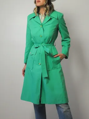 1970's Spring Green Trench Coat