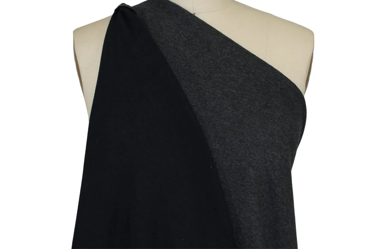 3 yards of Double Faced Rayon Knit - Black/Gray