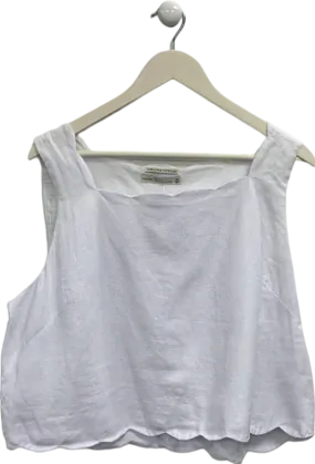 A&F White Linen Sleeveless Top XL