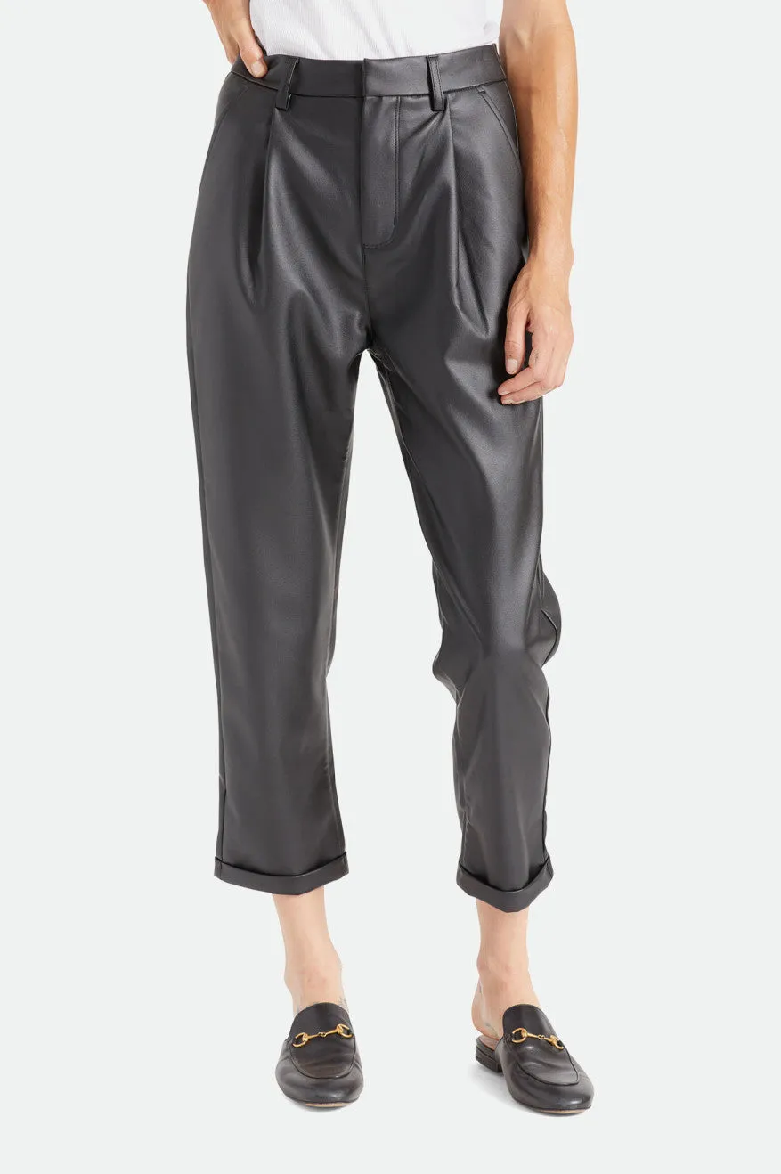 Aberdeen Leather Trouser Pant - Black