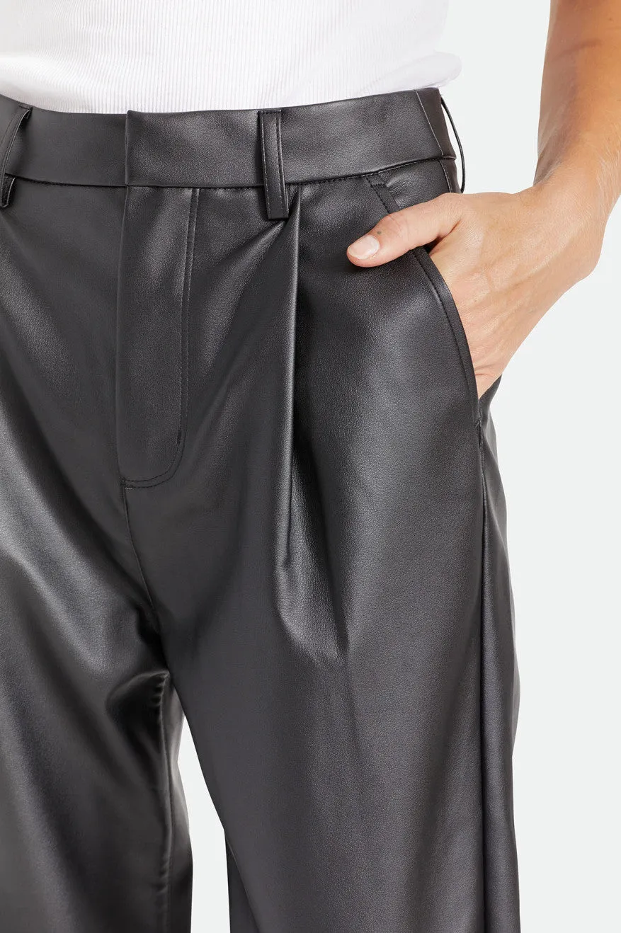 Aberdeen Leather Trouser Pant - Black