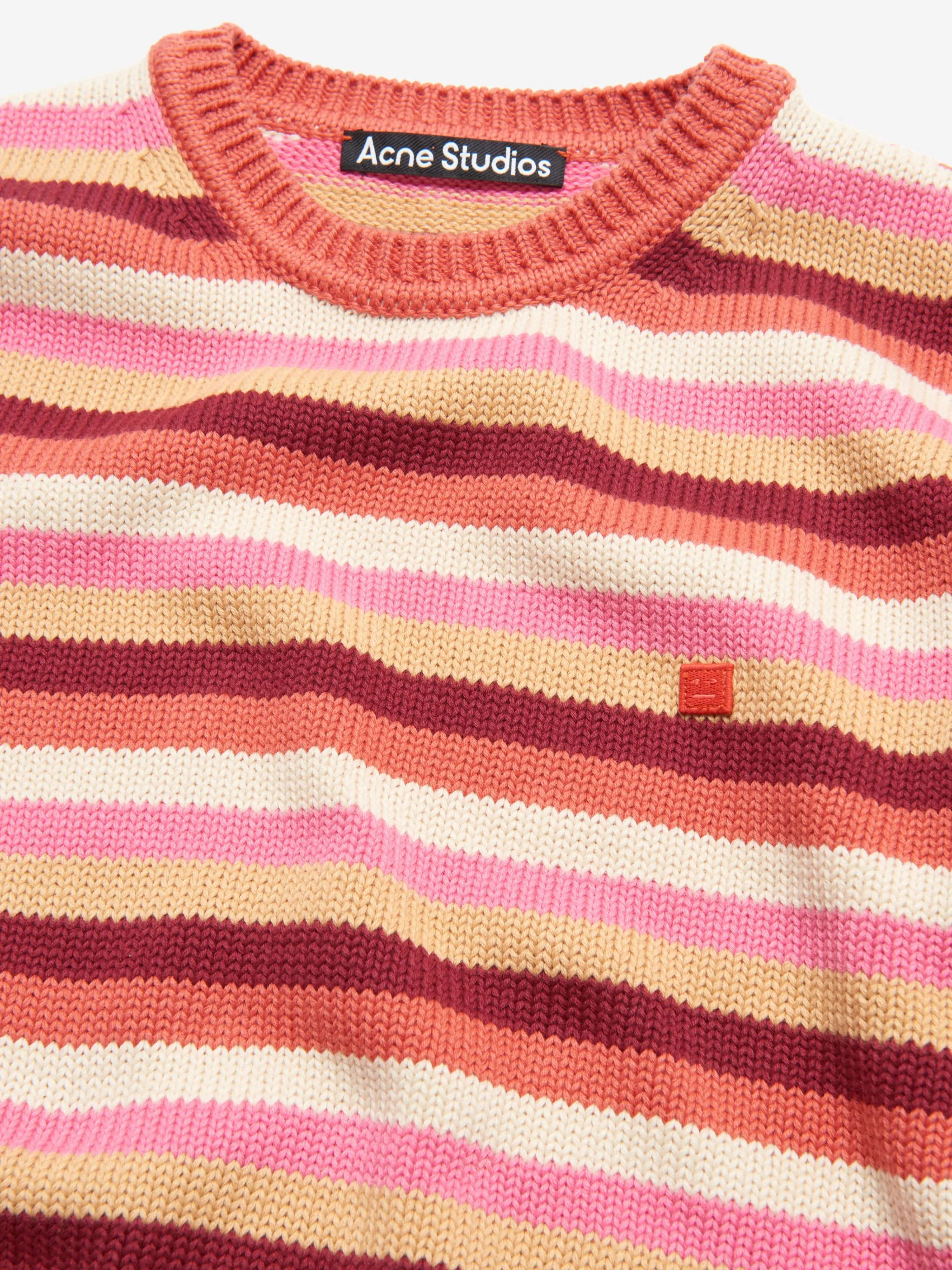 Acne Studios Kids Striped Knitted Jumper in Multicolour