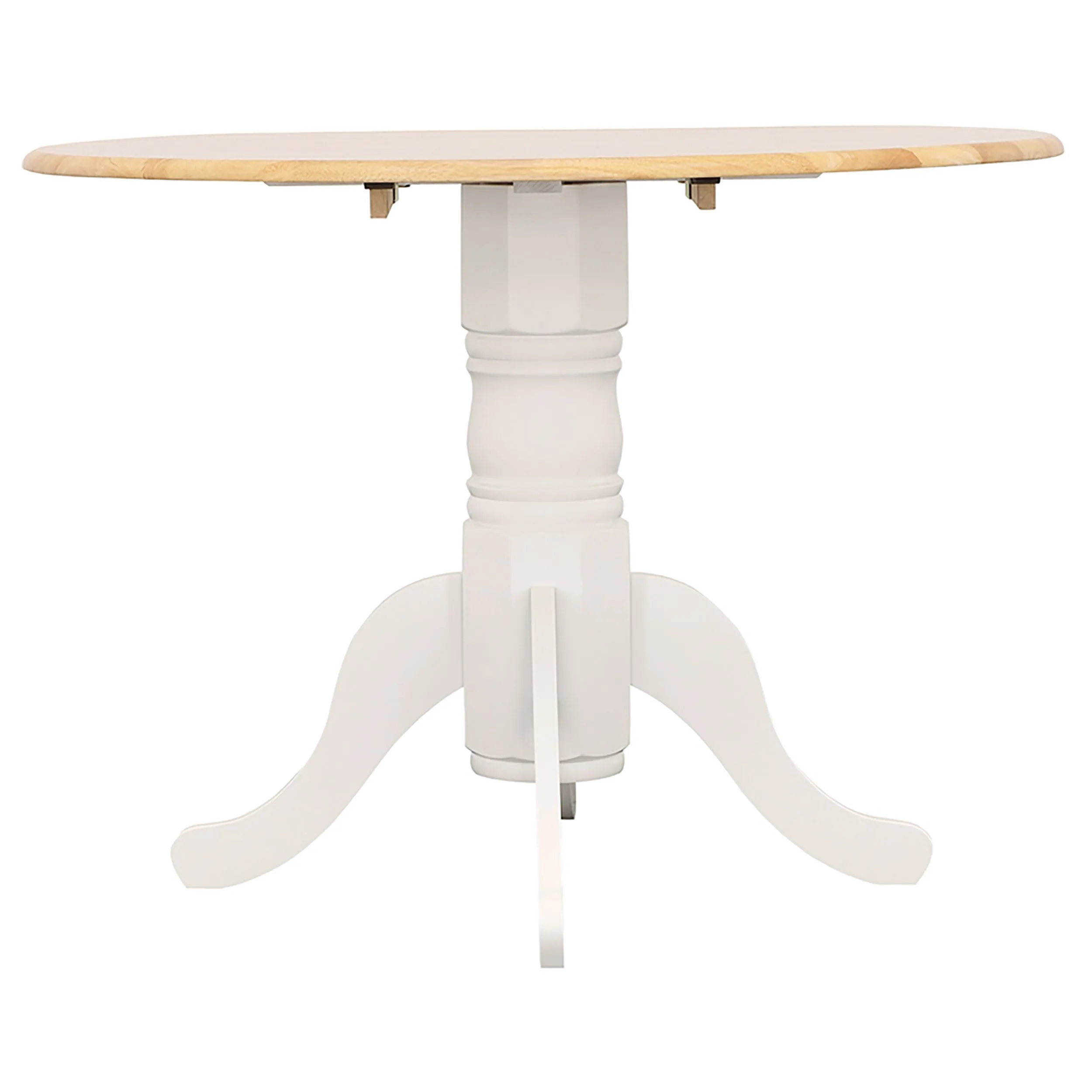 Allison Round 40-inch Drop Leaf Extension Dining Table White