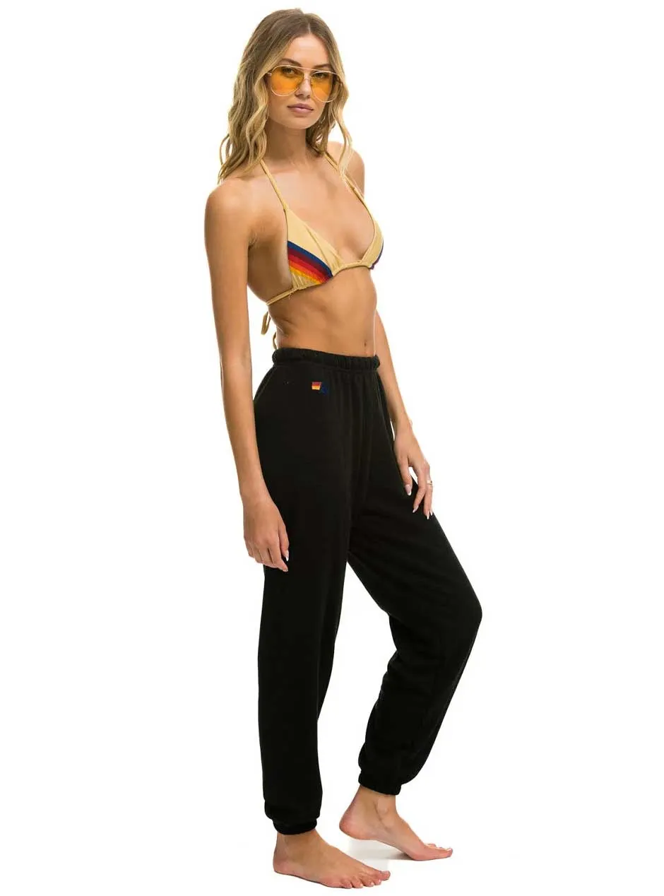 Aviator Nation Women's 5 Stripe Sweatpants - Black 2