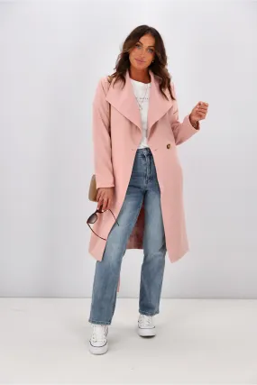 Betty Basics Christina Wrap Coat Powder Petal