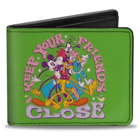 Bi-Fold Wallet - Disney The Sensational Six KEEP YOUR FRIENDS CLOSE Pose Green by Buckle-Down