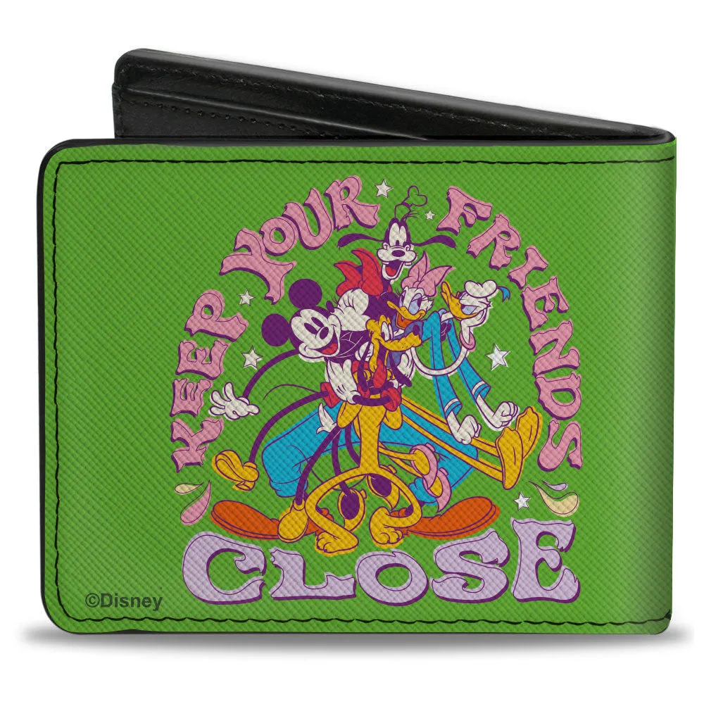 Bi-Fold Wallet - Disney The Sensational Six KEEP YOUR FRIENDS CLOSE Pose Green by Buckle-Down