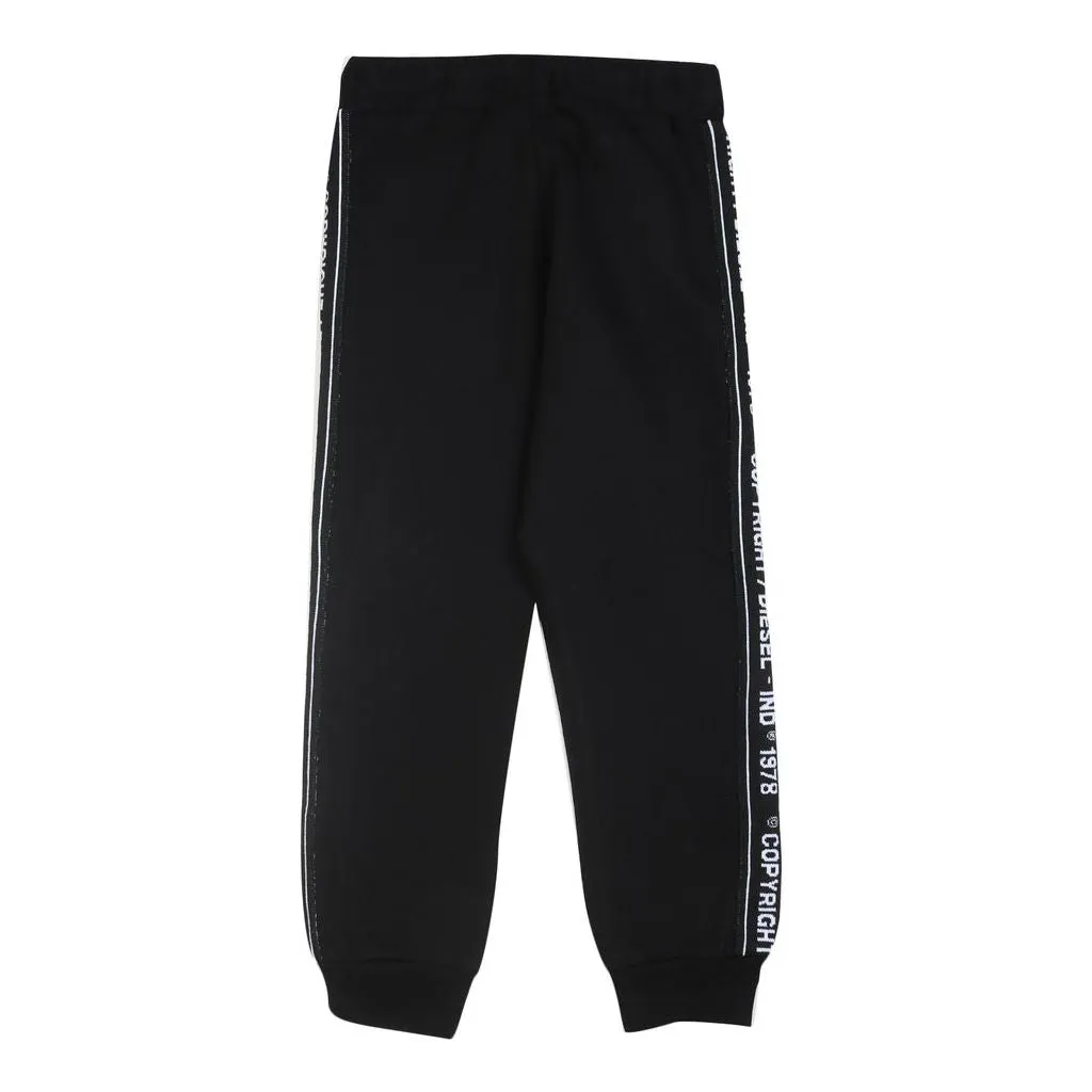 Black Logo Tape Sweatpants