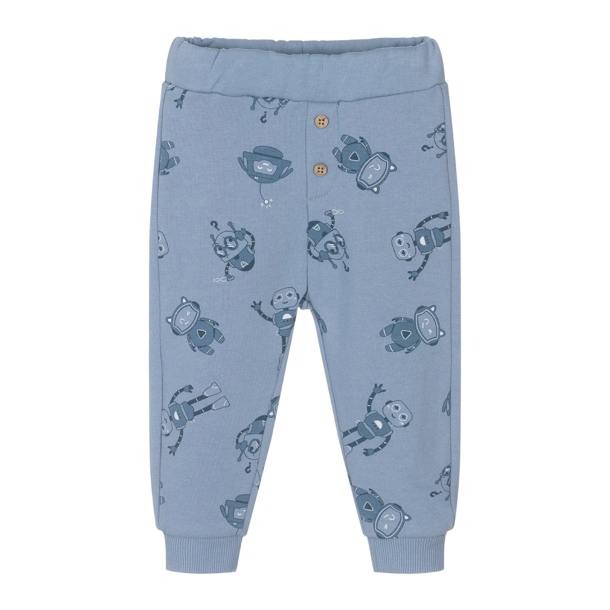 Blue Robot Print Sweatpants