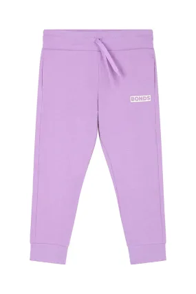 Bonds Kids Tech Sweats Trackie - Cotton Purple Pansy