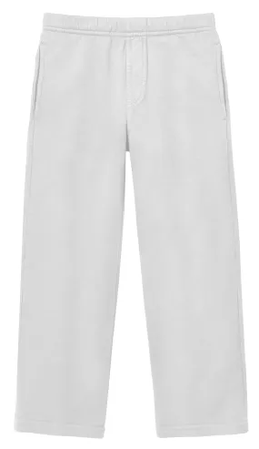 Boys Soft Cotton Fleece Straight Leg Pocket Pant | White