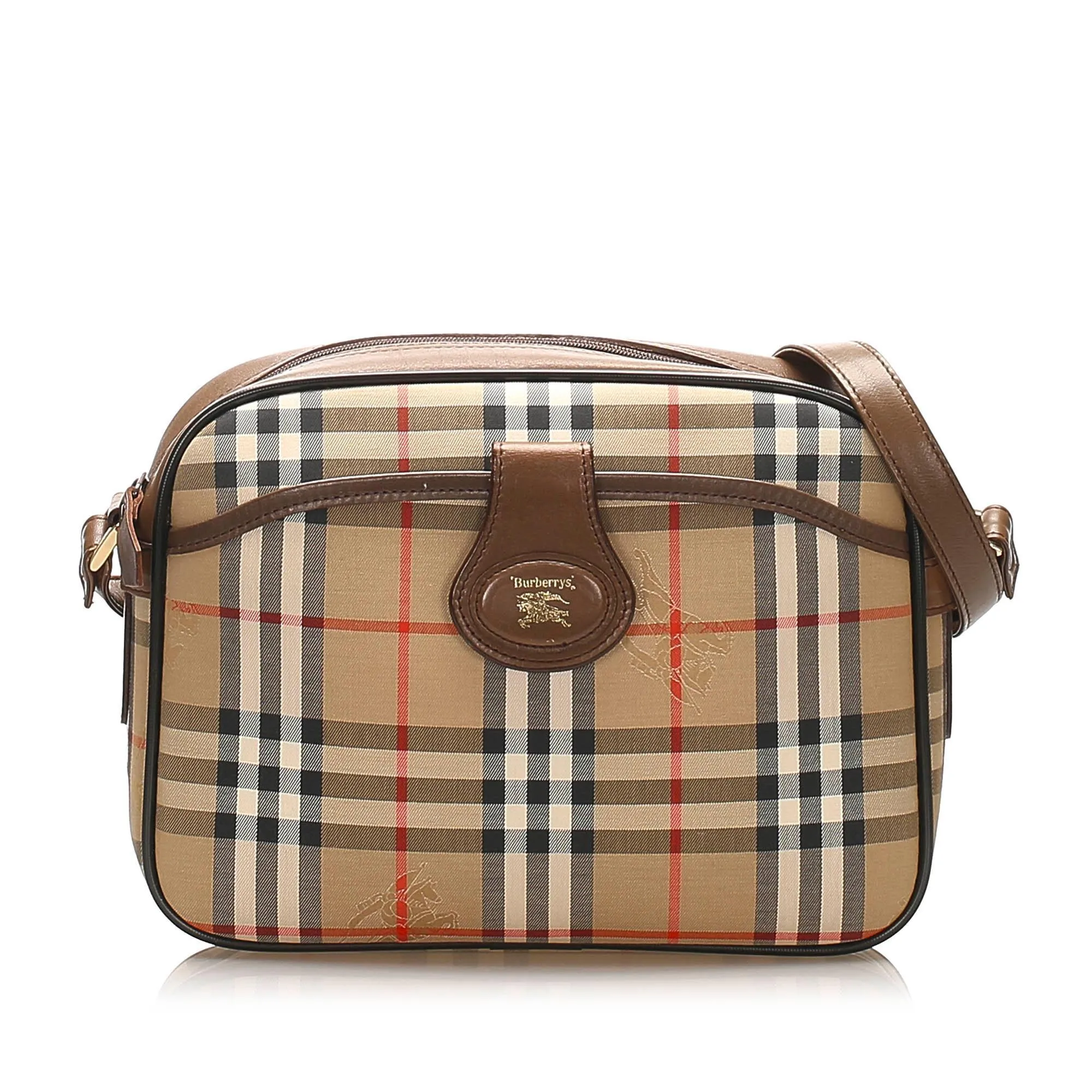 Burberry House Check Canvas Shoulder Bag (SHG-14146)