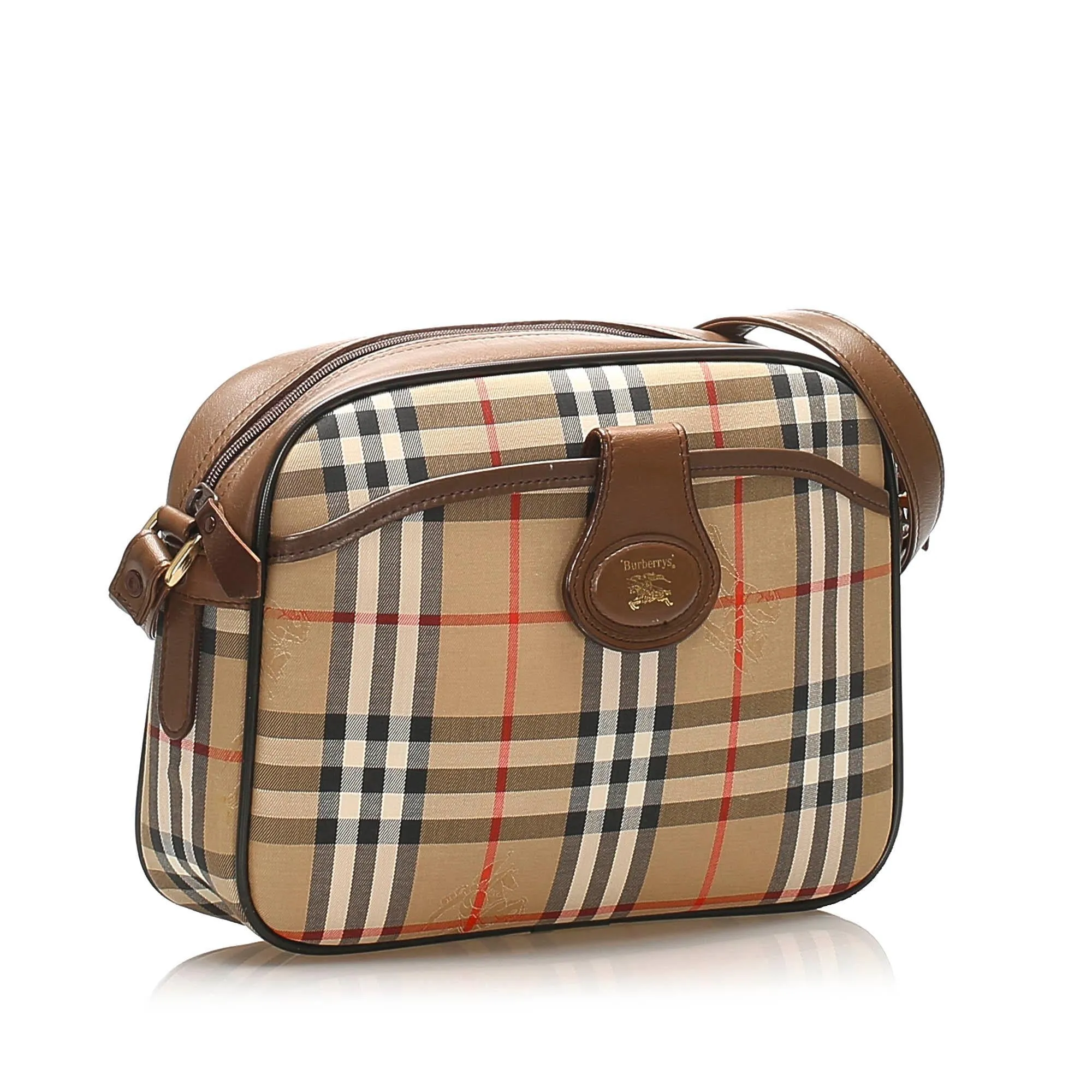 Burberry House Check Canvas Shoulder Bag (SHG-14146)