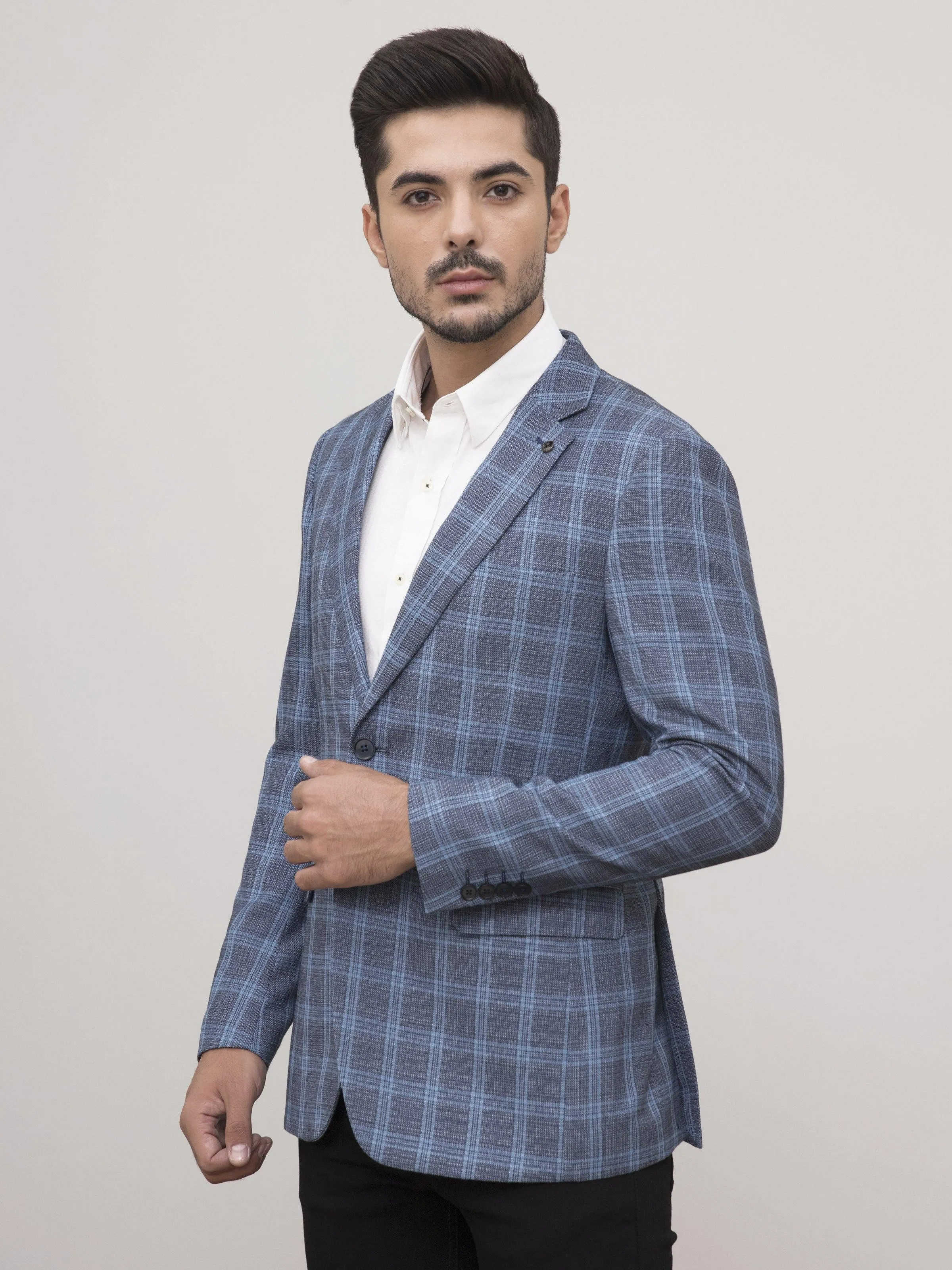 CASUAL COAT SLIM FIT BLUE GREY