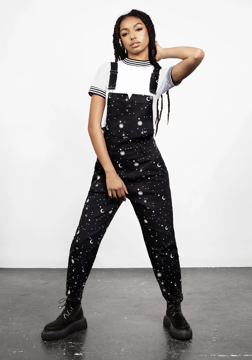 CELESTIAL EMBROIDERED DUNGAREES