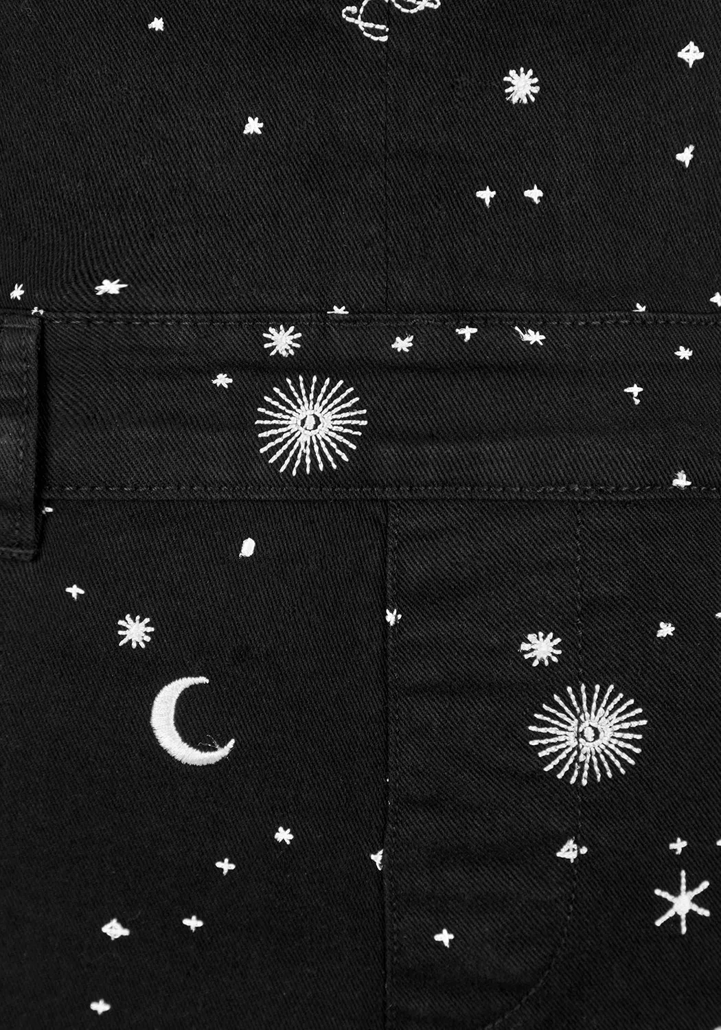 CELESTIAL EMBROIDERED DUNGAREES