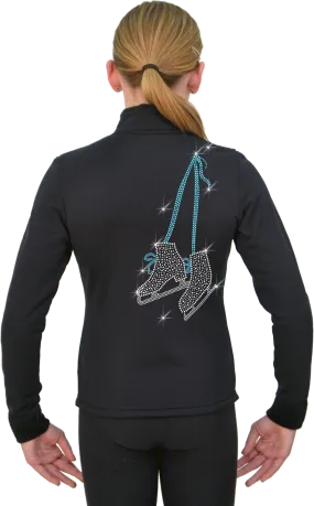 Chloe Noel J11 P. Fleece Skate w Turquoise Lace