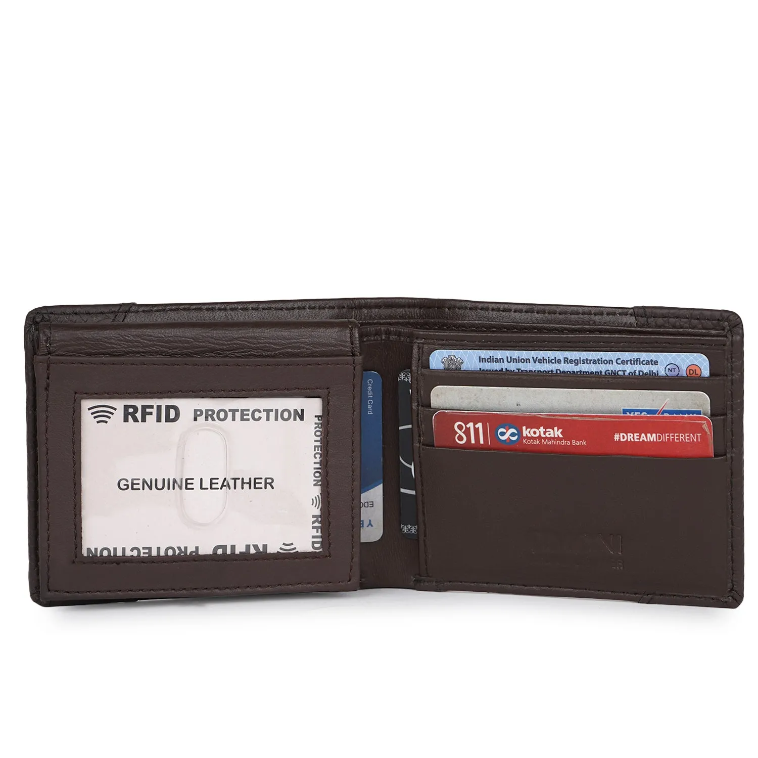 CIMONI Genuine Leather Casual 9 Credit Cards Slots RFID Wallet for Men