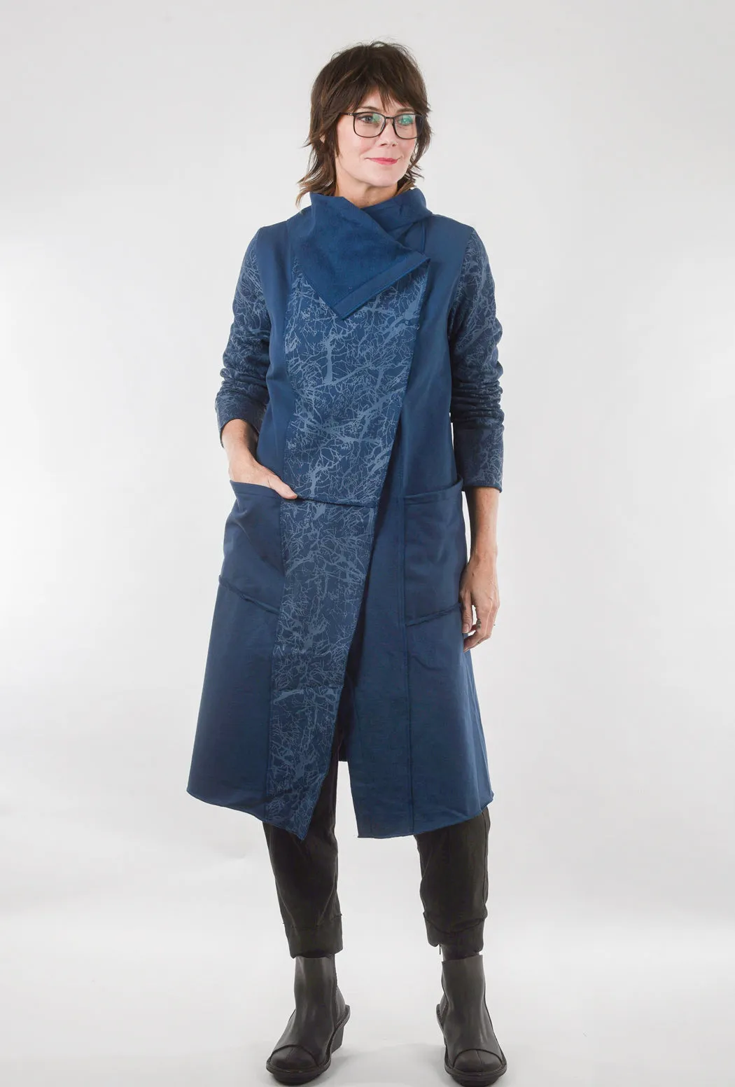 Crossover Tonal Coat, Night Blue