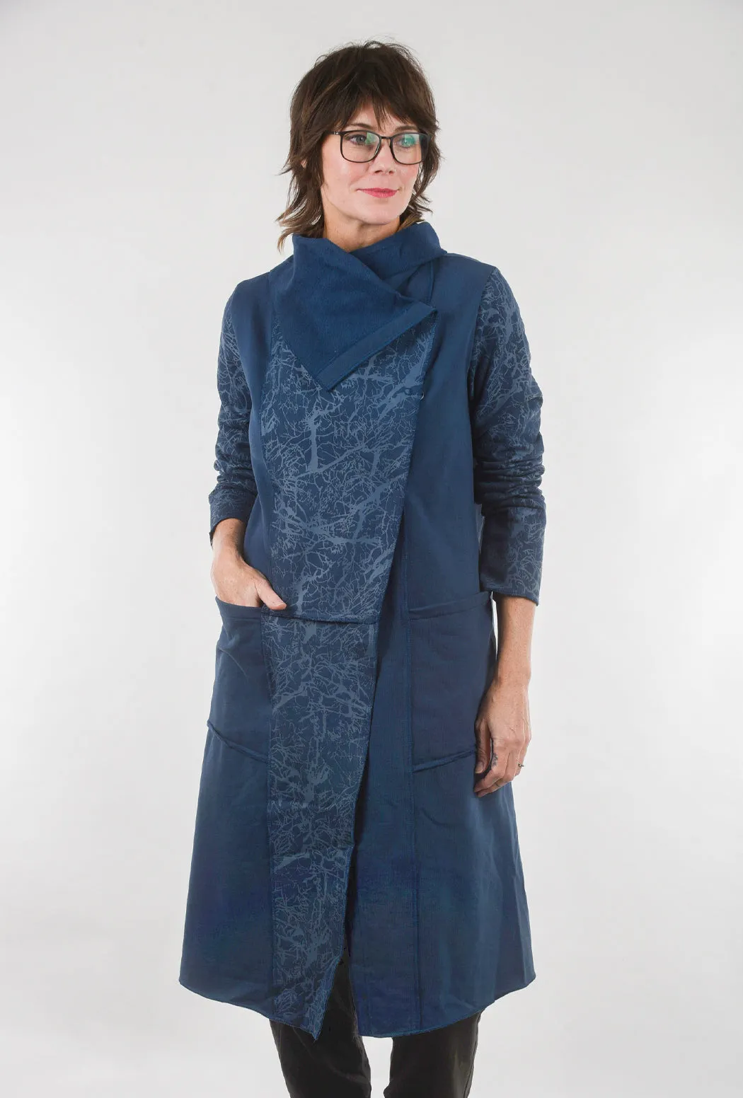 Crossover Tonal Coat, Night Blue