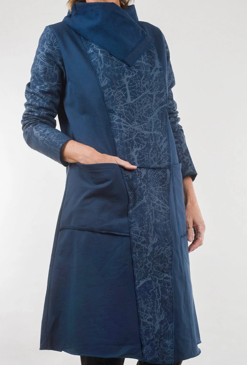 Crossover Tonal Coat, Night Blue