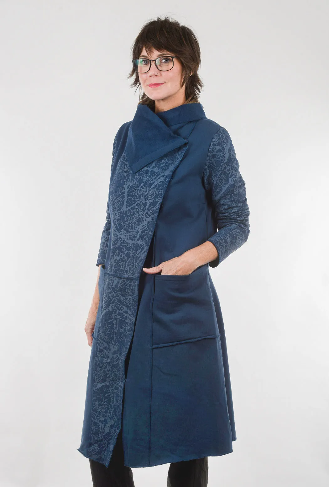 Crossover Tonal Coat, Night Blue