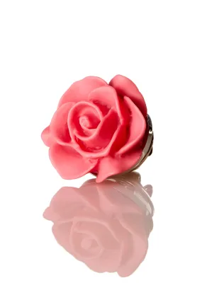 David August Open Rose Lapel Pin - Pink