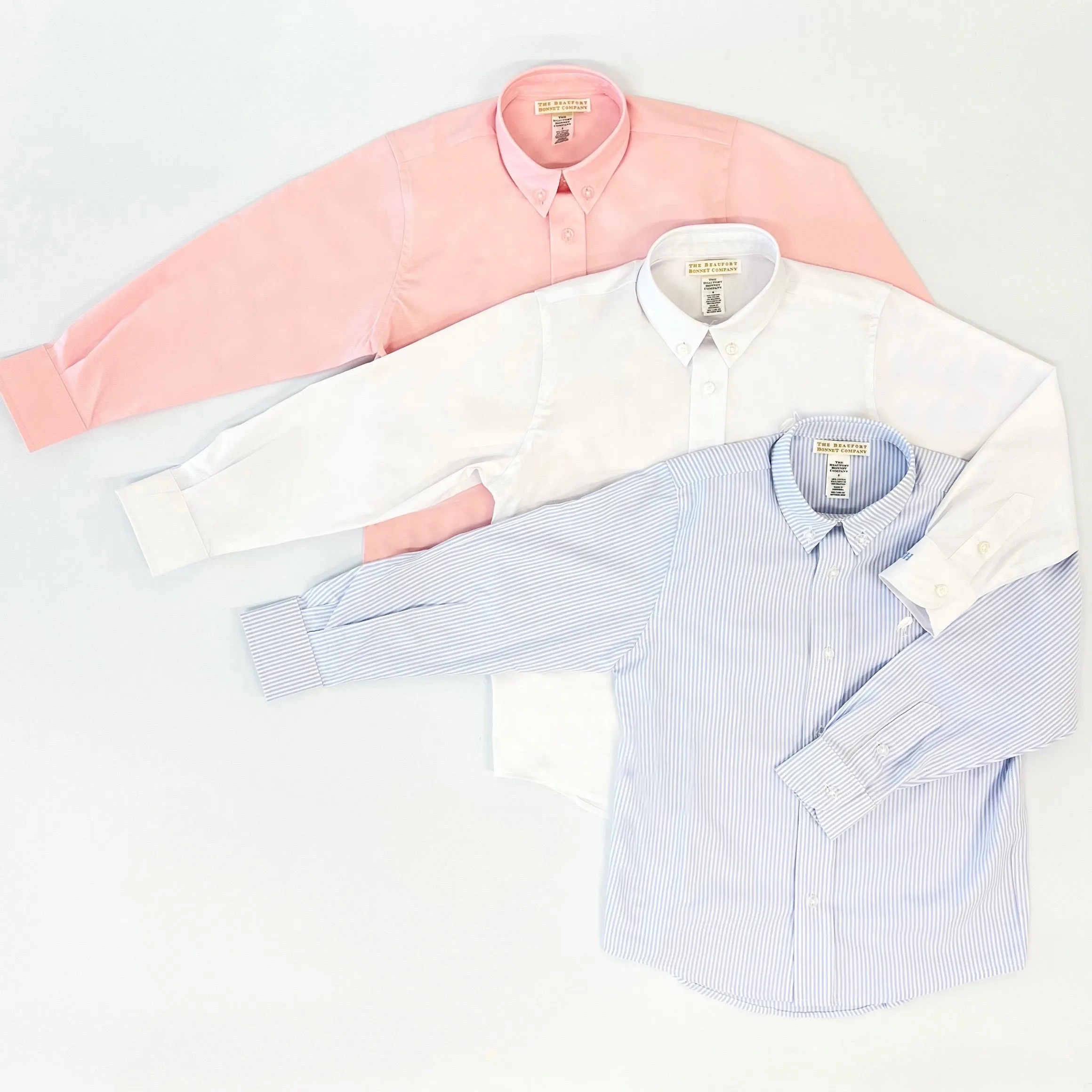 Dean's List Dress Shirt (Oxford) - Buckhead Blue Oxford Stripe with Worth Avenue White Stork