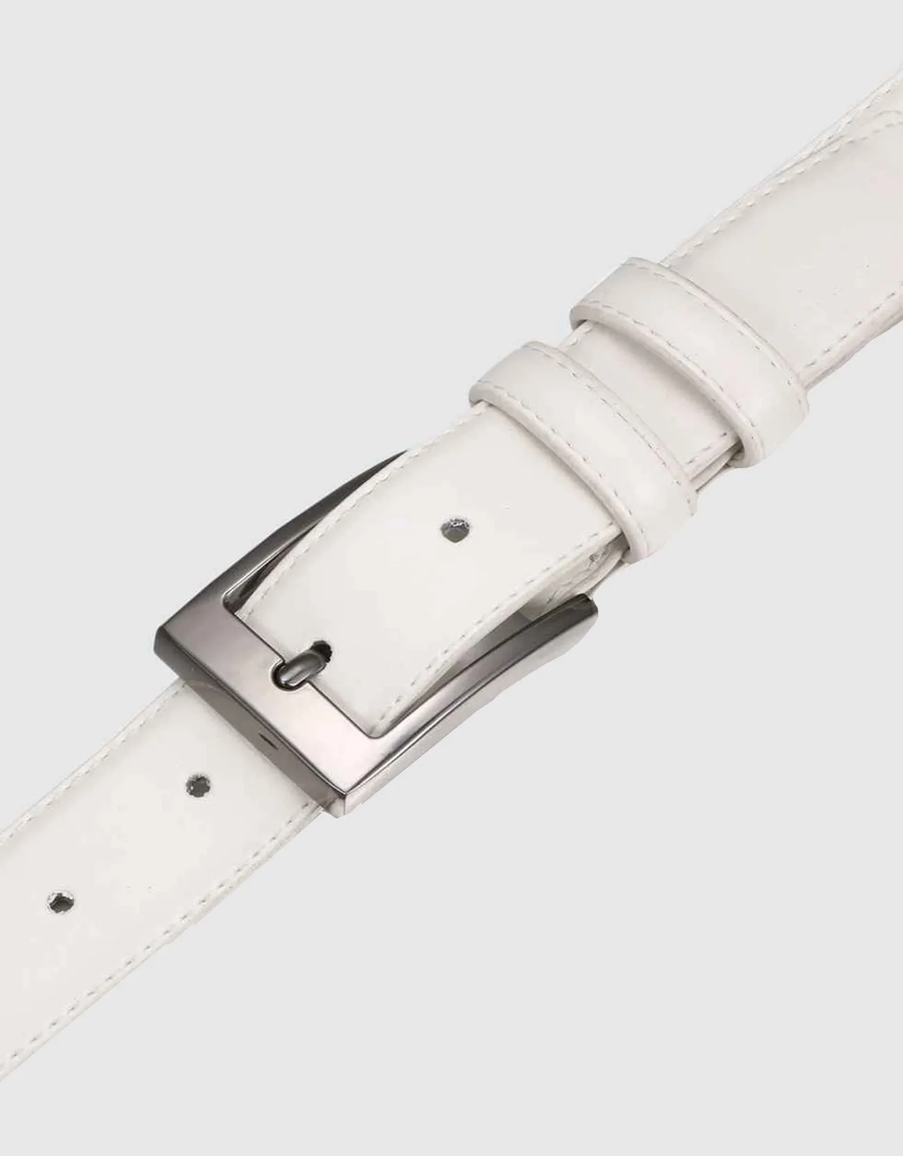 Dual Ring Leather Classic Prong Belt