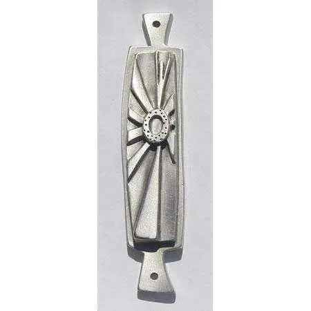 Emily Rosenfeld Pewter Sunburst Mezuzah