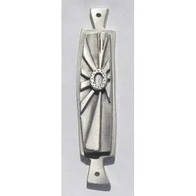 Emily Rosenfeld Pewter Sunburst Mezuzah