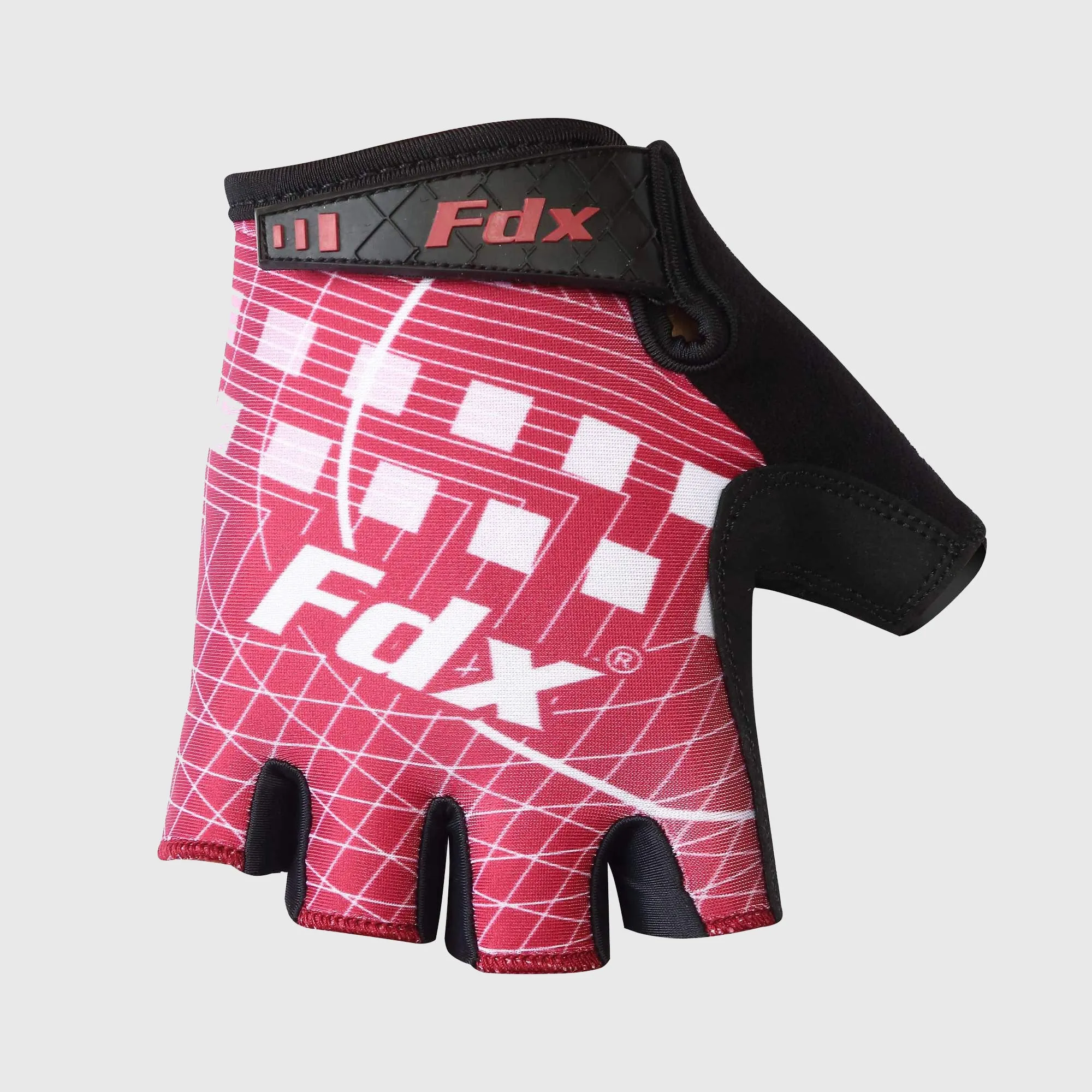 Fdx Classic Ii Red Gel Padded Short Finger Summer Cycling Gloves