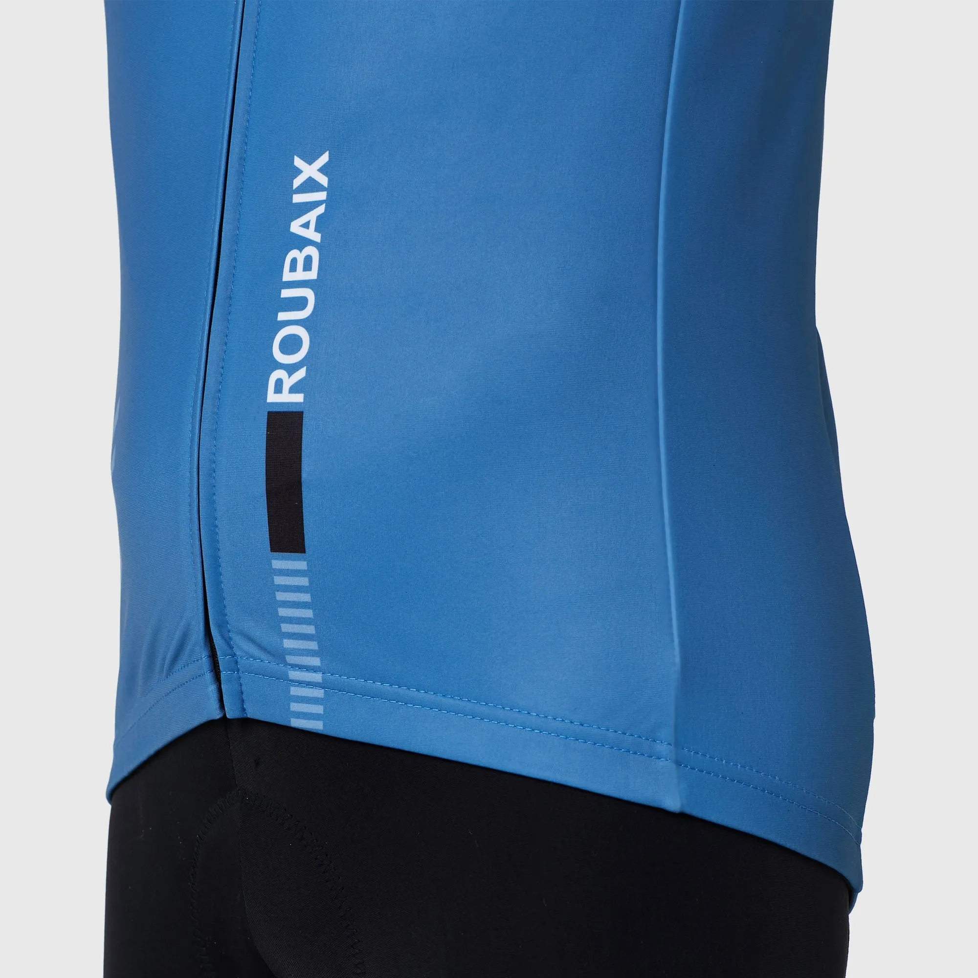 Fdx Men's & Boy's Set Limited Edition Thermal Roubaix Long Sleeve Cycling Jersey & Bib Tights - Blue