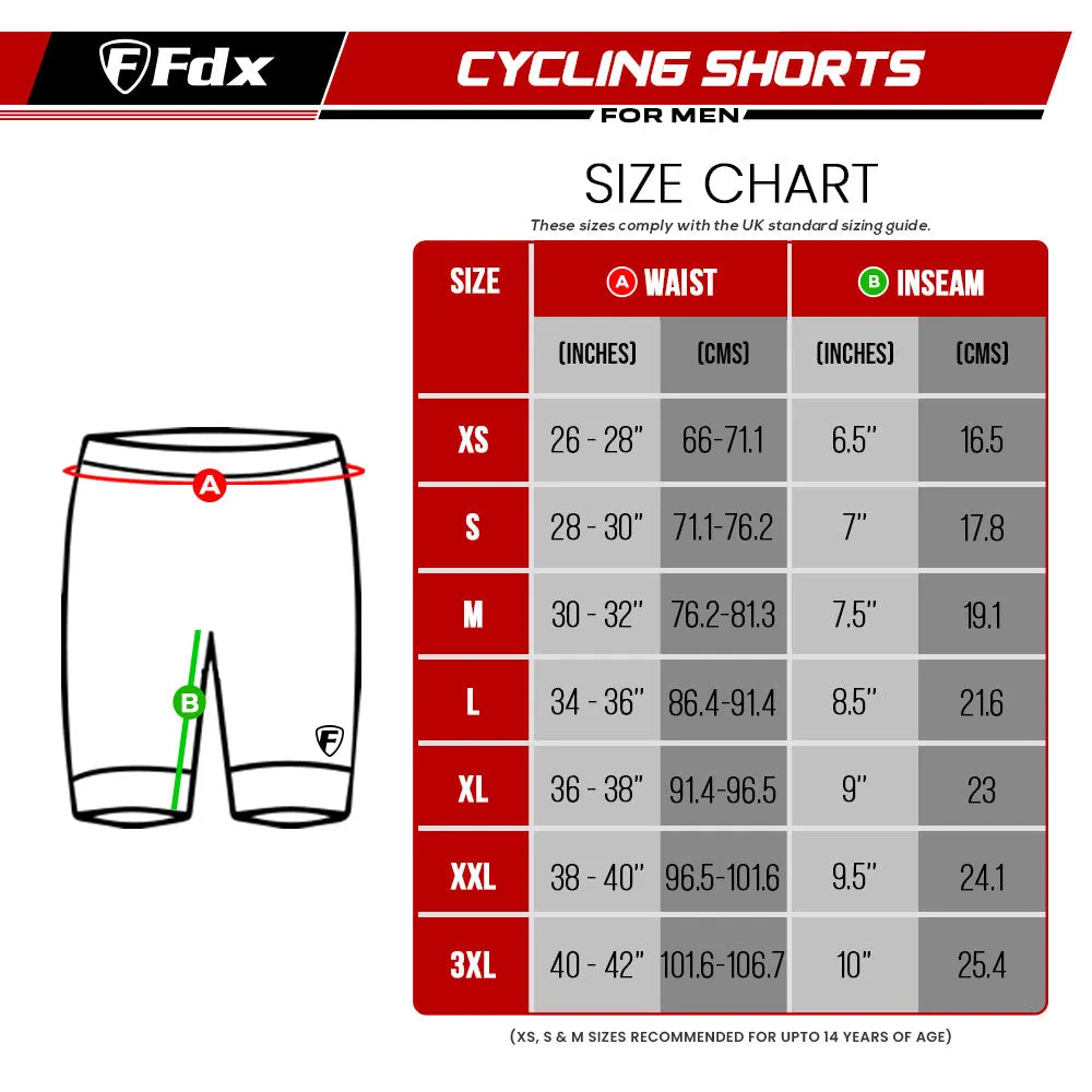 Fdx Ridest White Men's & Boy's Summer Cycling Shorts