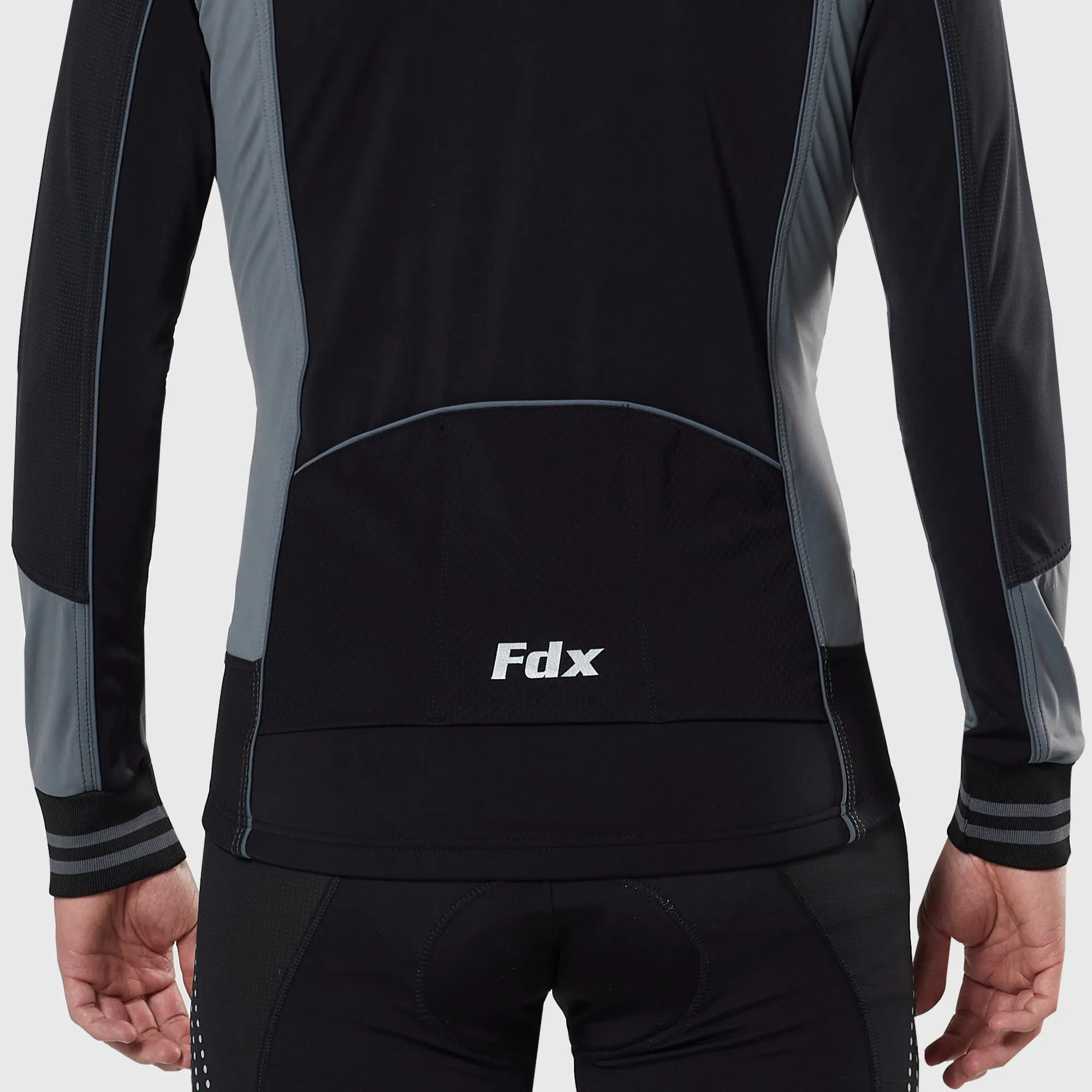 Fdx Thermodream Men's & Boy's Grey Thermal Roubaix Long Sleeve Cycling Jersey