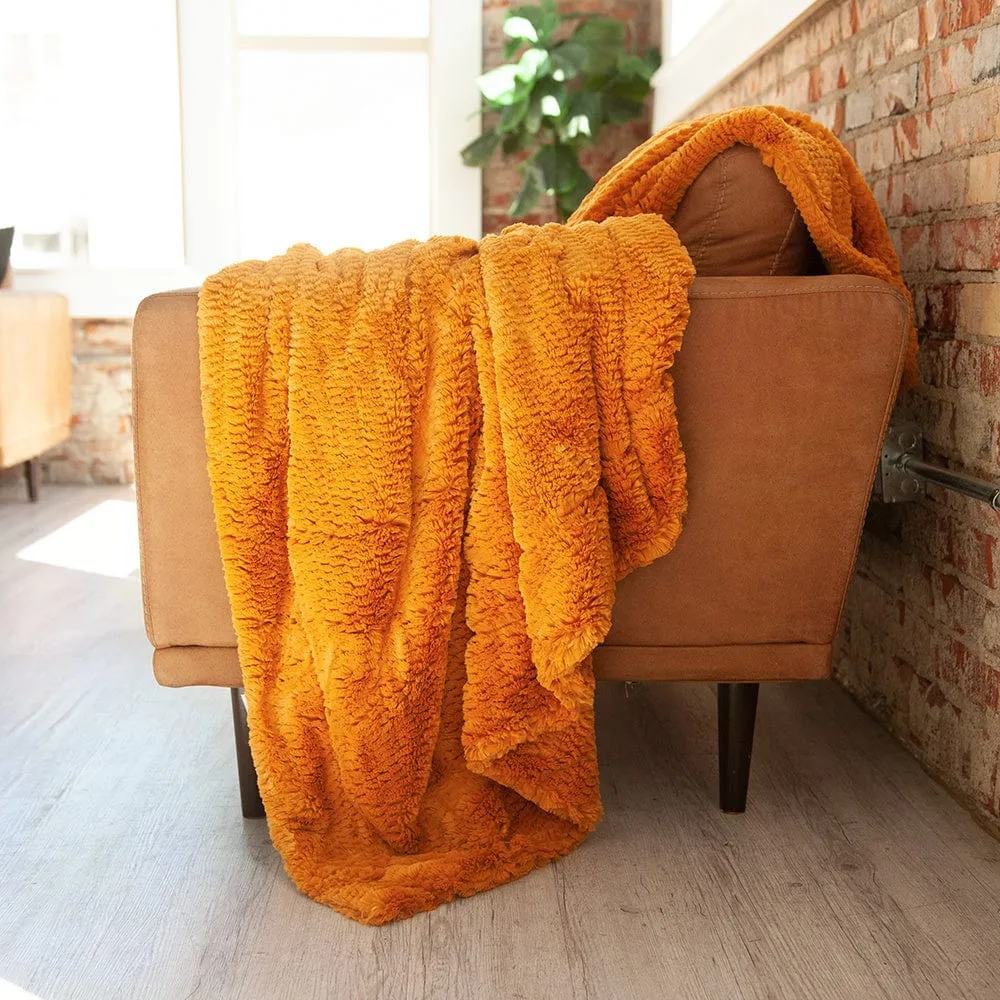 Feathers Golden Sun Blanket