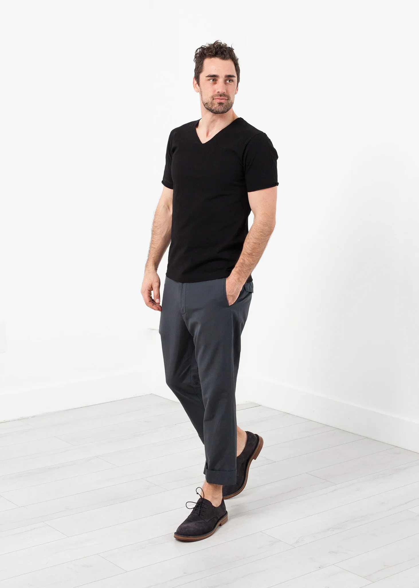 Flat Front Cuffed Trouser