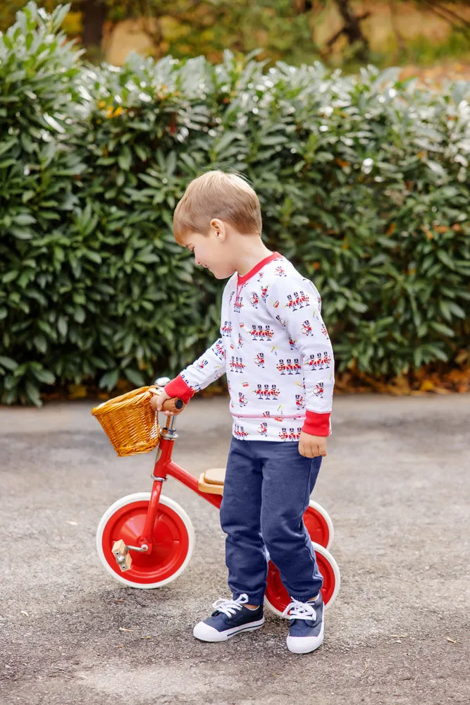 Gates Sweeney Sweatpants - Nantucket Navy with Richmond Red Stork