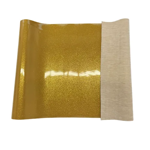 Gold Sparkle Glitter Vinyl Fabric