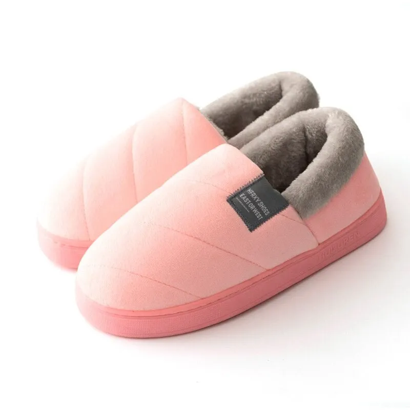 Groovywish Men Women Slippers Plush Soft Fur Lined Slides