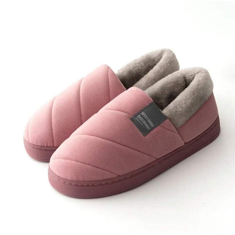 Groovywish Men Women Slippers Plush Soft Fur Lined Slides