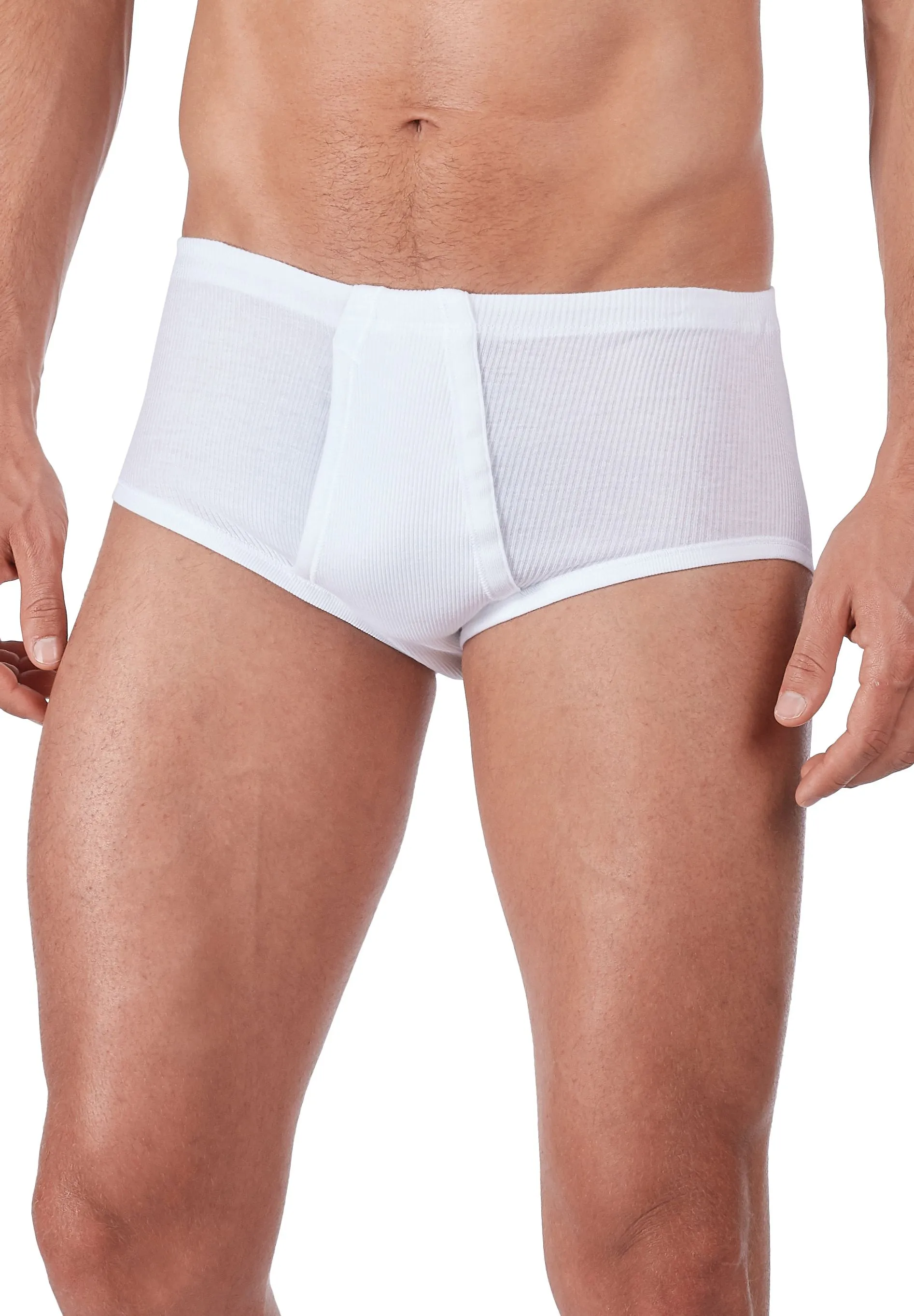 HUBER hautnah - Cotton Fine Rib - Briefs with fly 2 Pack