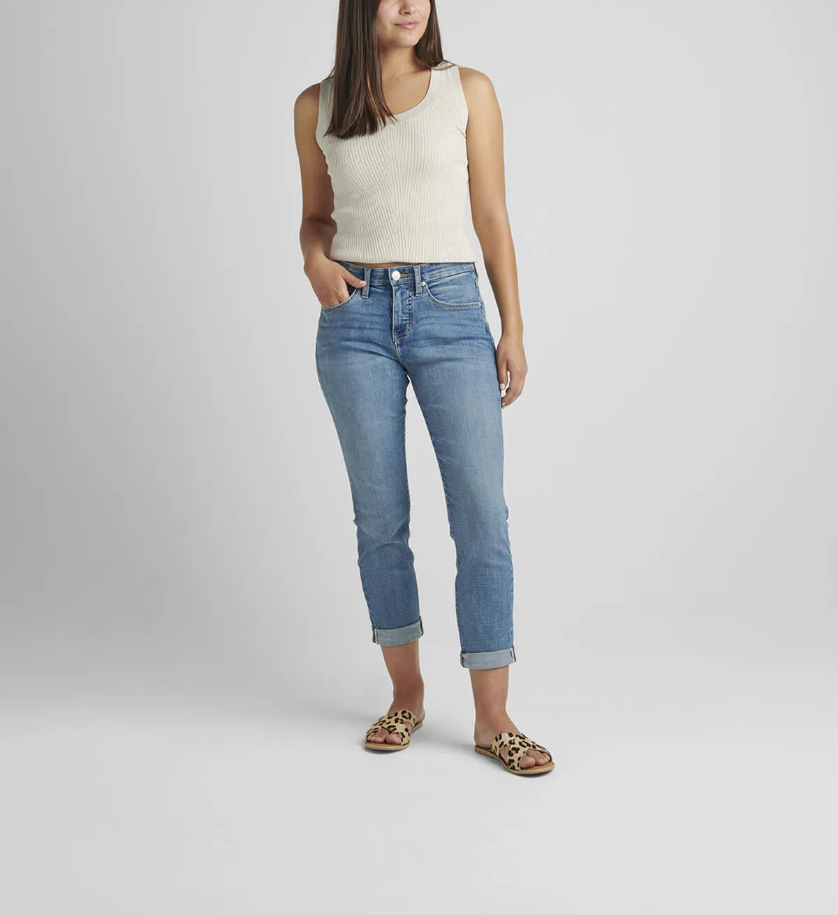 Jag Jeans Carter Mid Rise Girlfriend Jeans (Mid Vintage Wash)