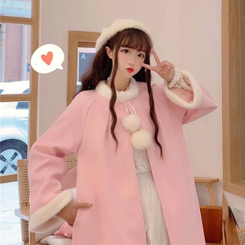 Kawaii Toned Horn Sleeved Coat