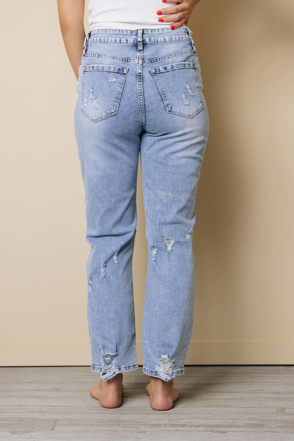 Knolls High Rise Straight Leg Jeans