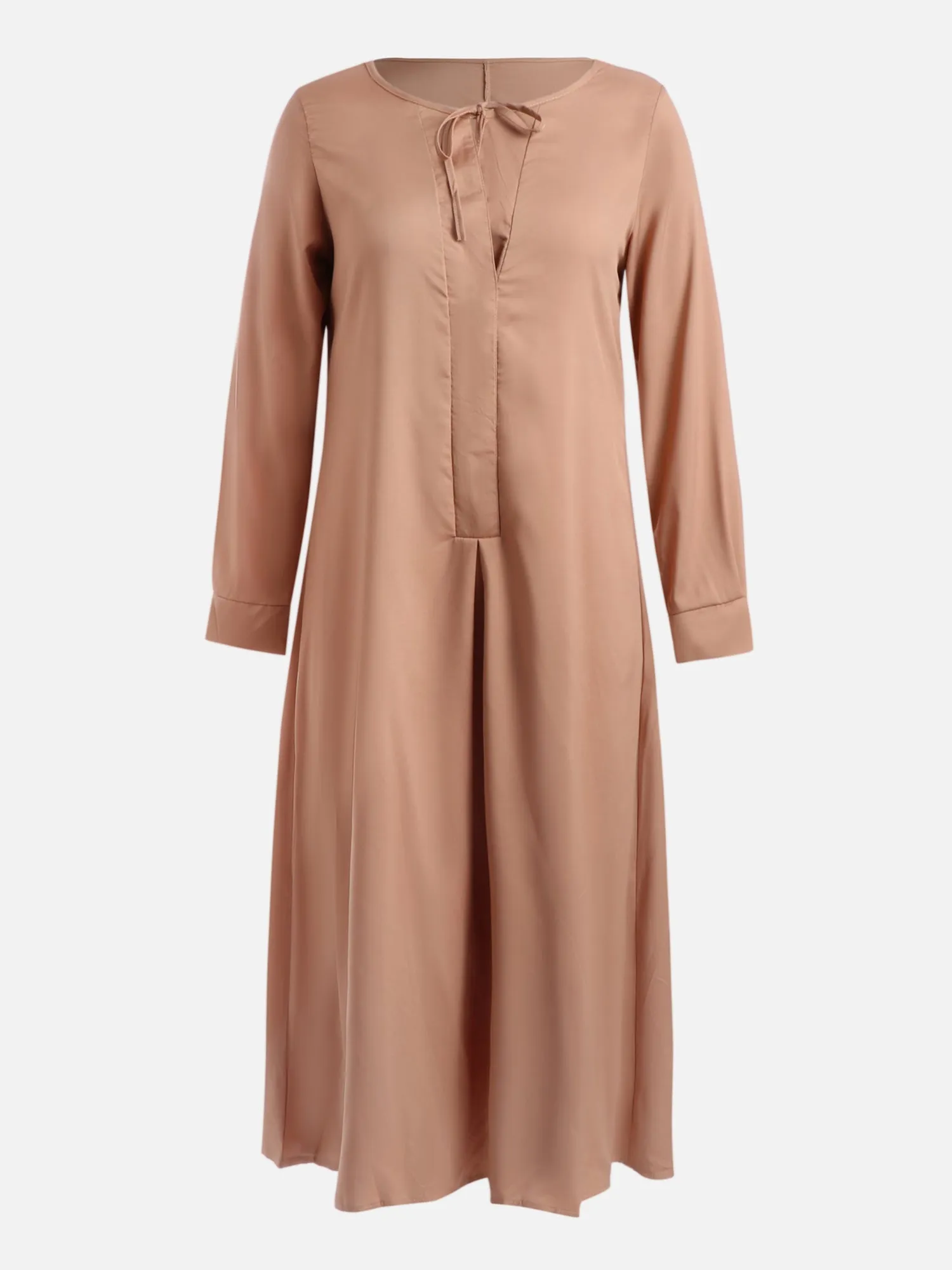 Lapel Modest Long Shirt Dress