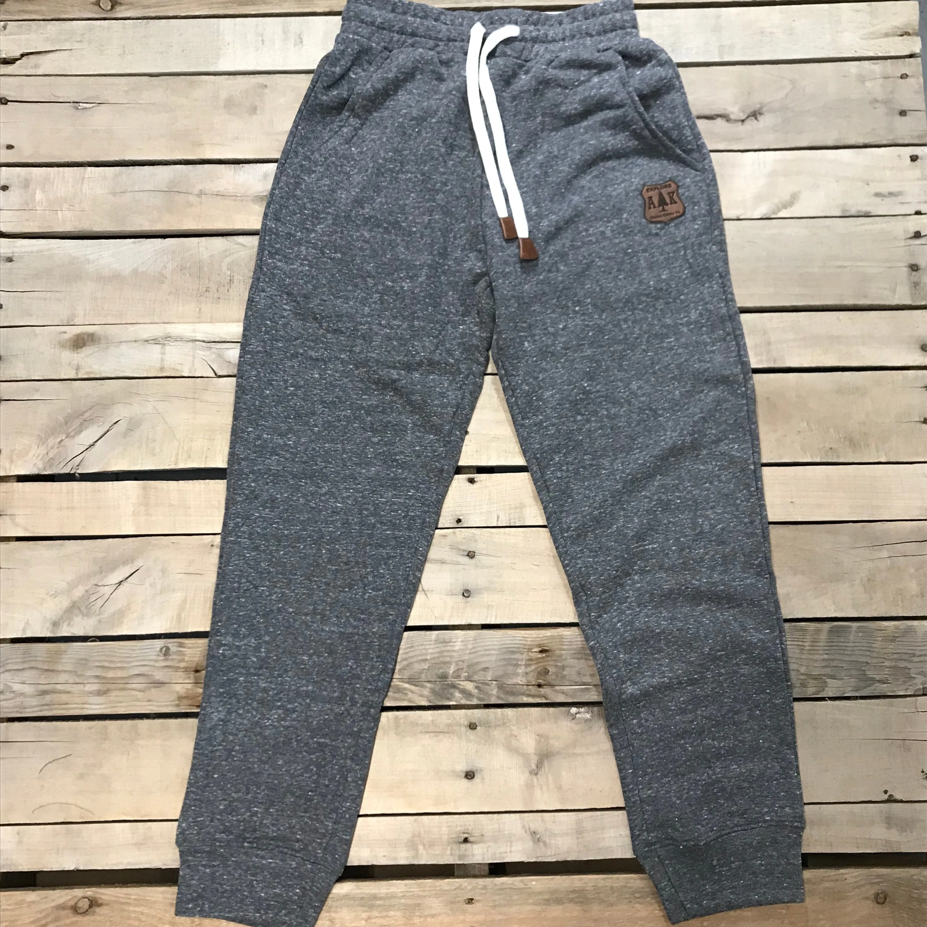 Leather Shield Patch Sweatpants